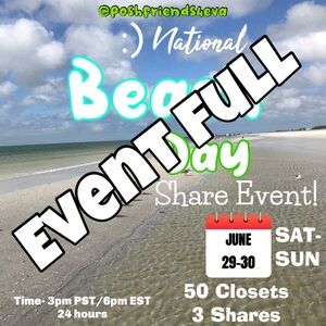 Event Over TY all! 💕FINAL ROSTER posted next door! NAT’L BEACH DAY SHARE EVENT!